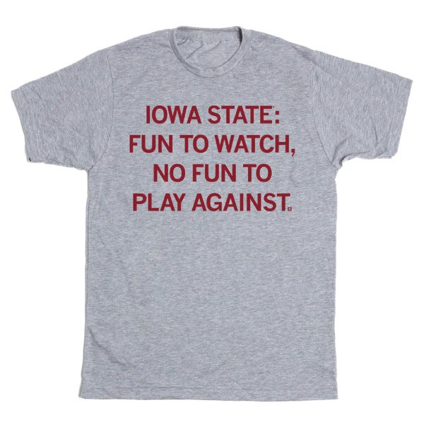 Raygun Iowa State Fun to Watch Gray T-shirt